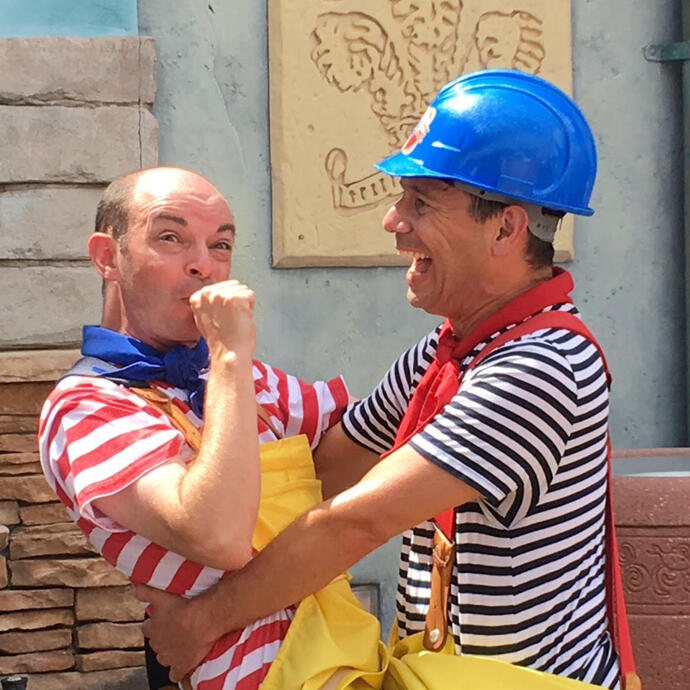 Two men dressed in sailor suits